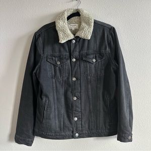 FRAME Denim Trucker Jacket with Shearling Lining
